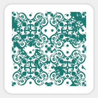 Sophisticated Arabesque Stained Pattern Seamless Sticker